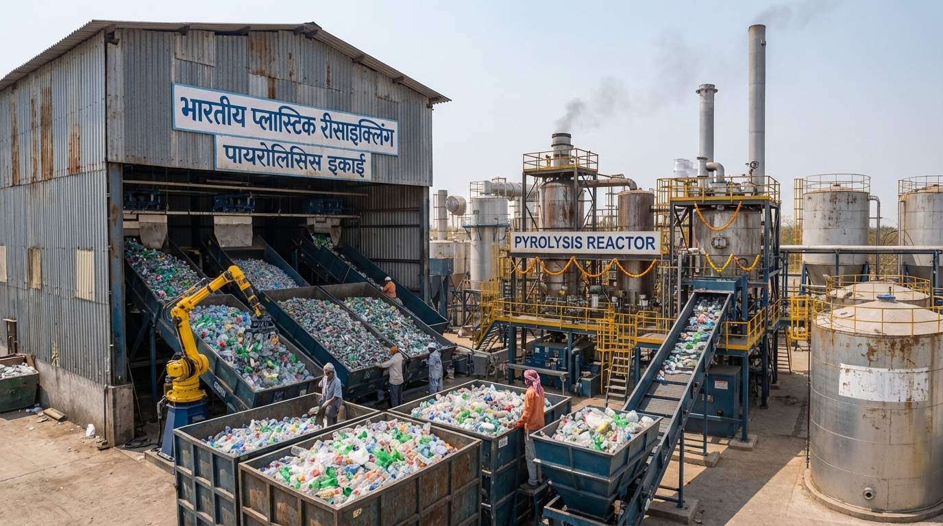 TCD process plant converting plastic to fuel