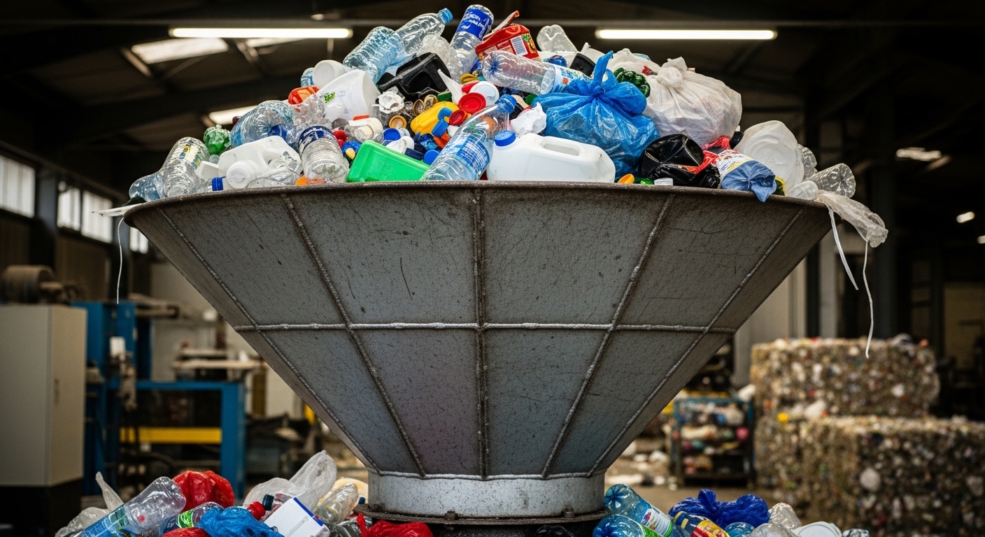 Waste plastic input – collection and feed